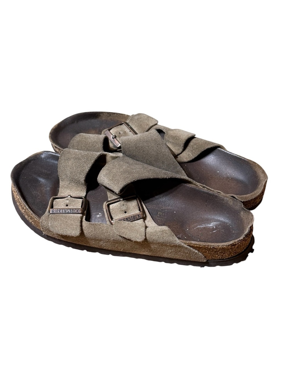 Birkenstock Arizona Soft Footbed Taupe Suede Sandals Size 39 / 8-8.5 Women’s M6